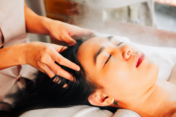 Scalp Massage with Oil